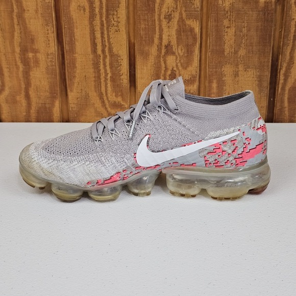 Nike Air VaporMax Flyknit Womens Sz 9 Camo Digi Atmosphere Grey AH8448-001 - Picture 3 of 10